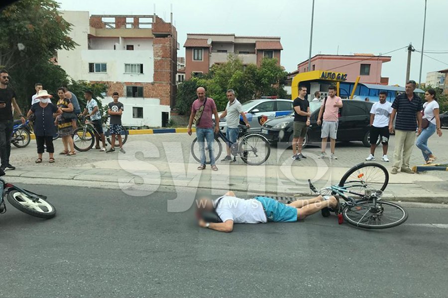 FOTO/ Një i shtrirë në rrugë, aksident i rëndë te Pallati me Shigjeta