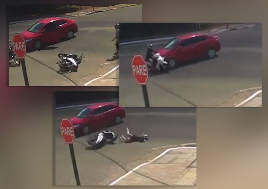 VIDEO/ Drejtuesja e motorit përplaset me makinën, zhduket në pusetën e lënë hapur në rrugë