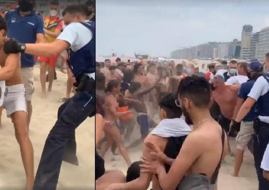 Covid-19/ Belgët kundër masave, rrahin me çadra dhe karrige policët në plazh