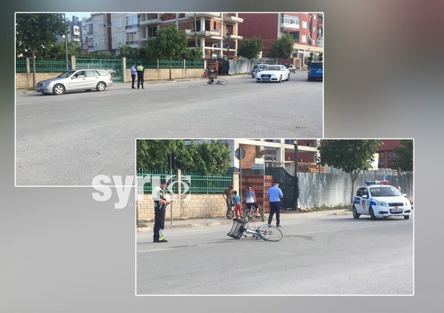 VIDEO/ Makina përplas dhunshëm drejtuesin e biçikletës brenda në qytet 