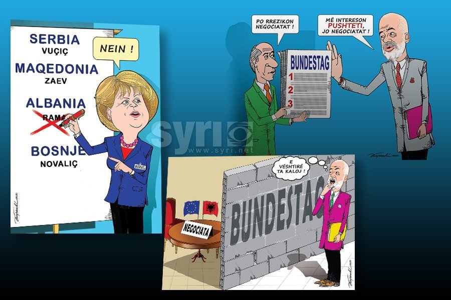 ‘Mur gjerman’ kundër Edi Ramës/ Mos i humbisni këto karikatura