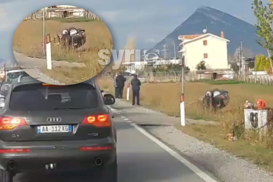 VIDEO/ Makina rrokulliset në një parcelë në rrugën Lezhë-Laç