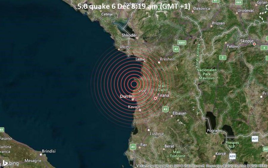 Tërmet 5 ballë godet në qarkun e Durrësit