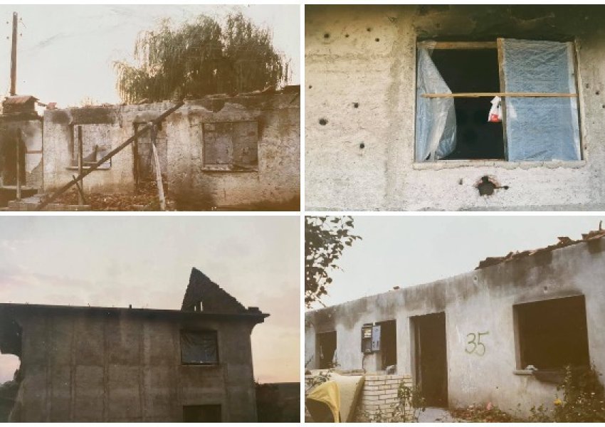 Publikohen fotot/ Shtëpia e Jakup Krasniqit e djegur nga forcat serbe në 1999 