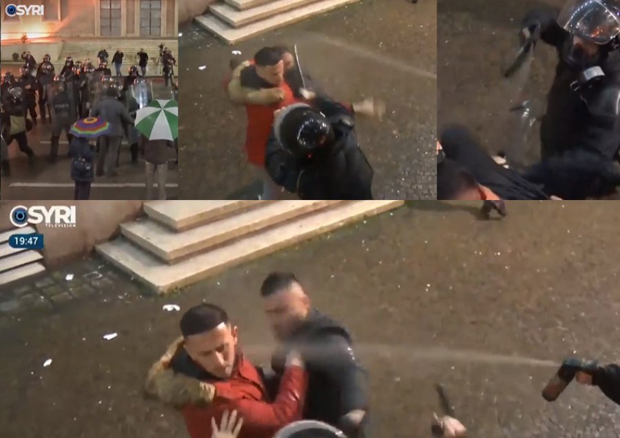 VIDEO Four policemen beat brutally a bleeding young man