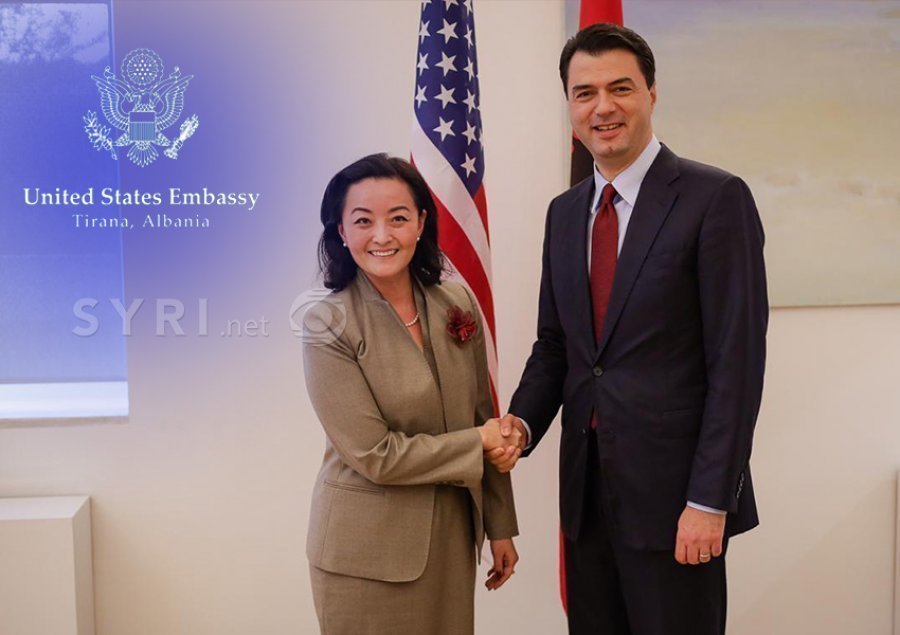 Lulzim Basha darkon me ambasadoren amerikane, Yuri Kim