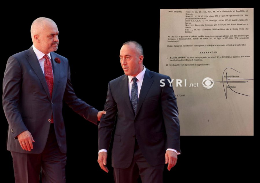 DOKUMENTI/ Rama e zyrtarizon tërheqjen e padisë ndaj Haradinaj