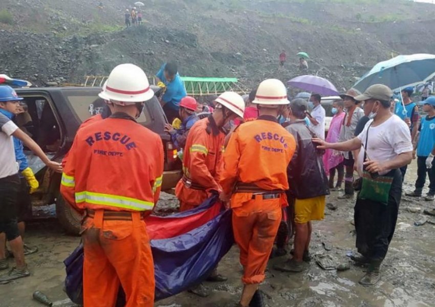 113 të vdekur nga rrëshqitja e tokës në një minierë në Mianmar