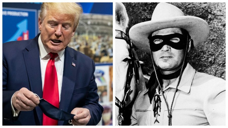 Tani Trump është pro maskave dhe bën humor: Me to ngjaj si Lone Ranger!