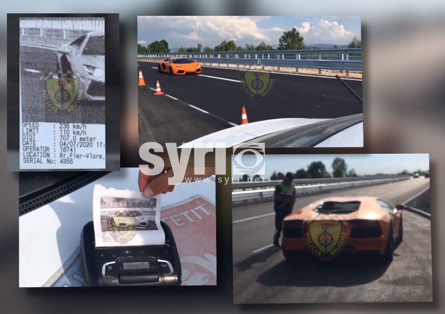 VIDEO/ Çmenduri! Lamborghini me 236 km/orë në Fier-Vlorë