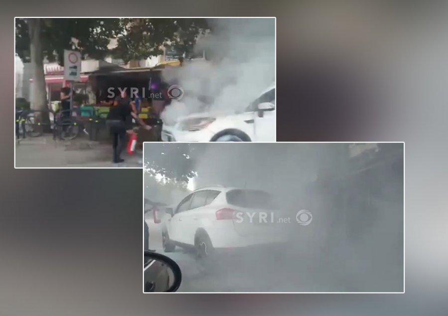 VIDEO/ Merr flakë makina në Tiranë, shoferi nxiton të...