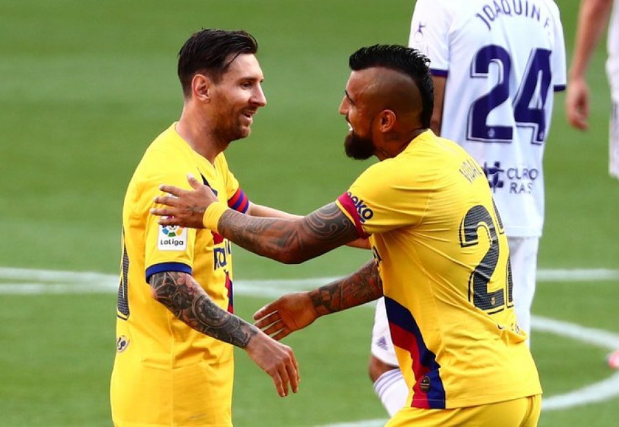 Asist i Messi dhe gol i Vidal, Barcelona bën detyrën ndaj Valladolid