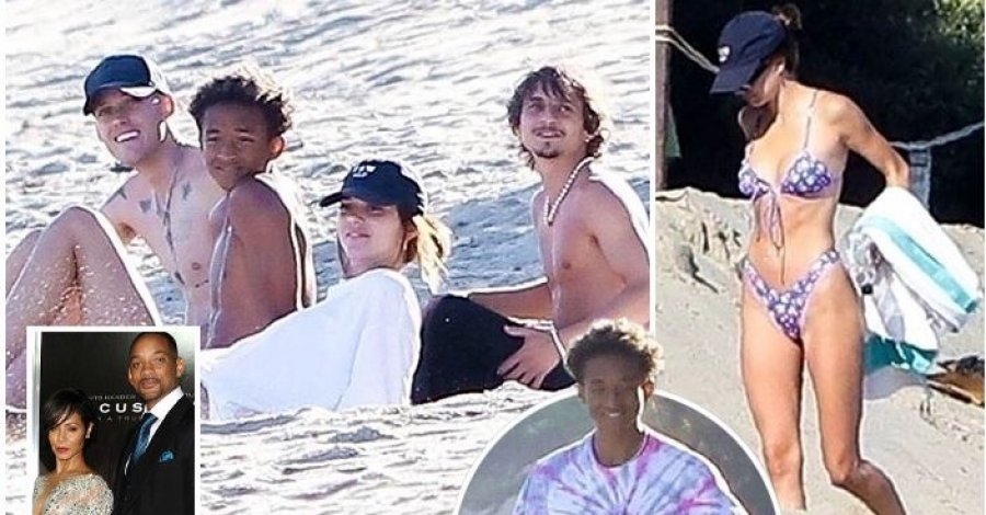 Djali i Will Smith në plazh me modelen e njohur