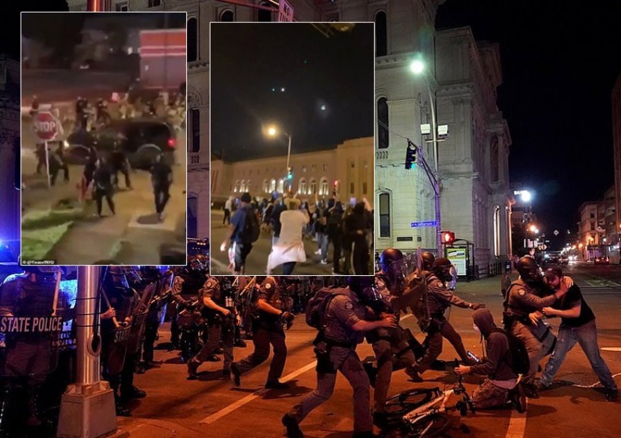 VIDEO/ Protestuesit sulmojnë policët, pamje të rënda nga SHBA