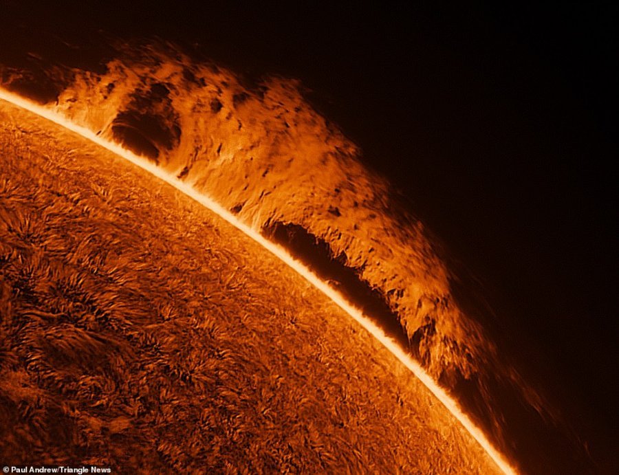 FOTO/Pensionisti kap imazhet mahnitëse, rreze zjarri duke shpërthyer nga Dielli