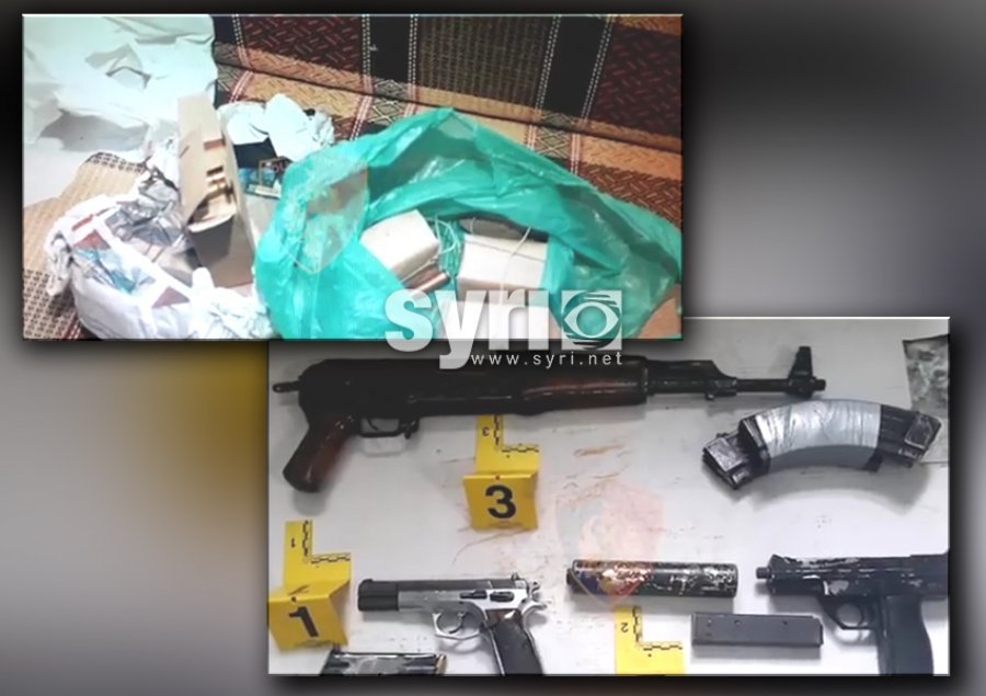 VIDEO/ Arsenal armësh e jelek anti-plumb në shtëpinë e Dakës