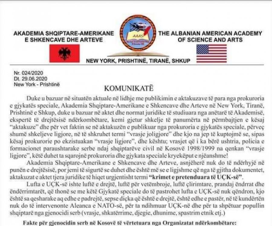 Vrasjet e shqiptarëve për Hagën qenkan 'vrasje ligjore': Reagimi i shqiptaro-amerikanëve