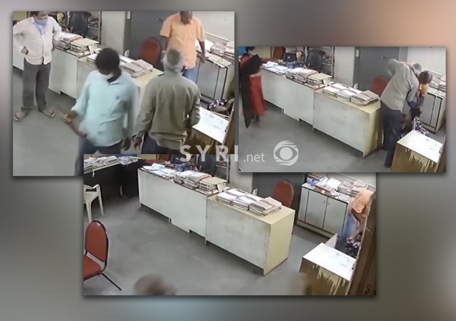 VIDEO/ Kolegia i kërkoi të vinte maskën në zyrë, burri nxehet dhe e rreh keq
