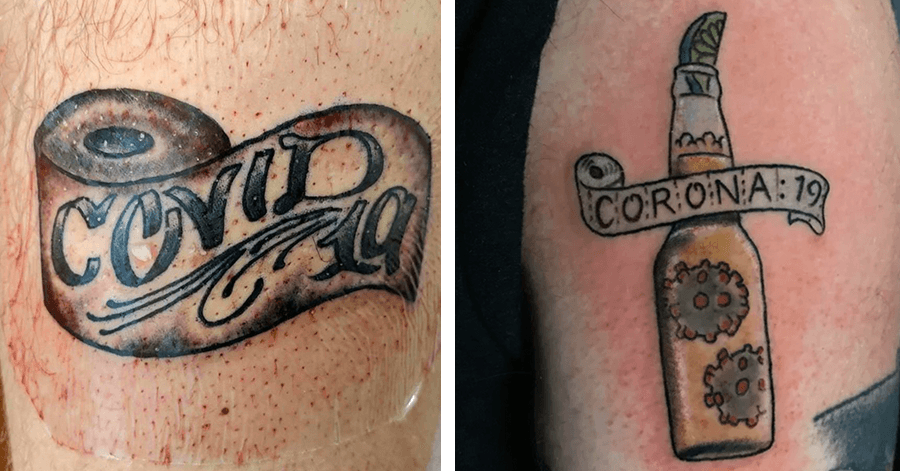 FOTO/ Pandemia pushton mendjet e njerëzve, bëjnë tatuazh koronavirusin