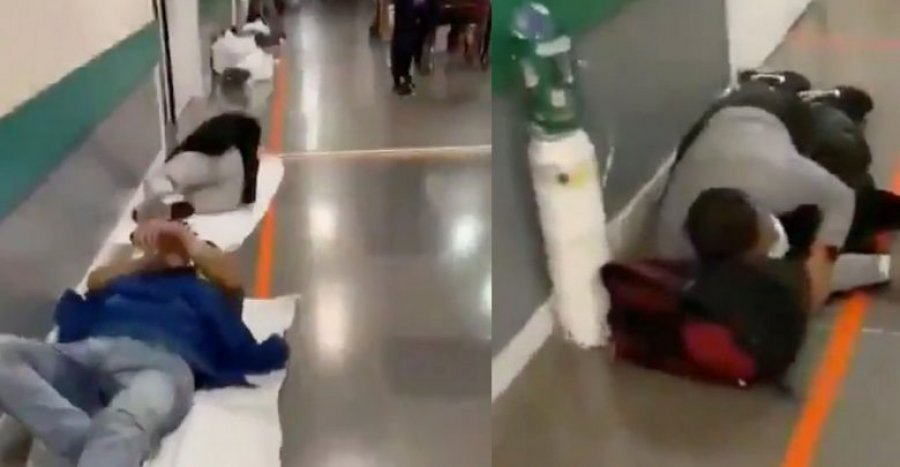 VIDEO/ Spitali i ‘ferrit’, të infektuarit të shtrirë nëpër korridore, nuk ka krevate...