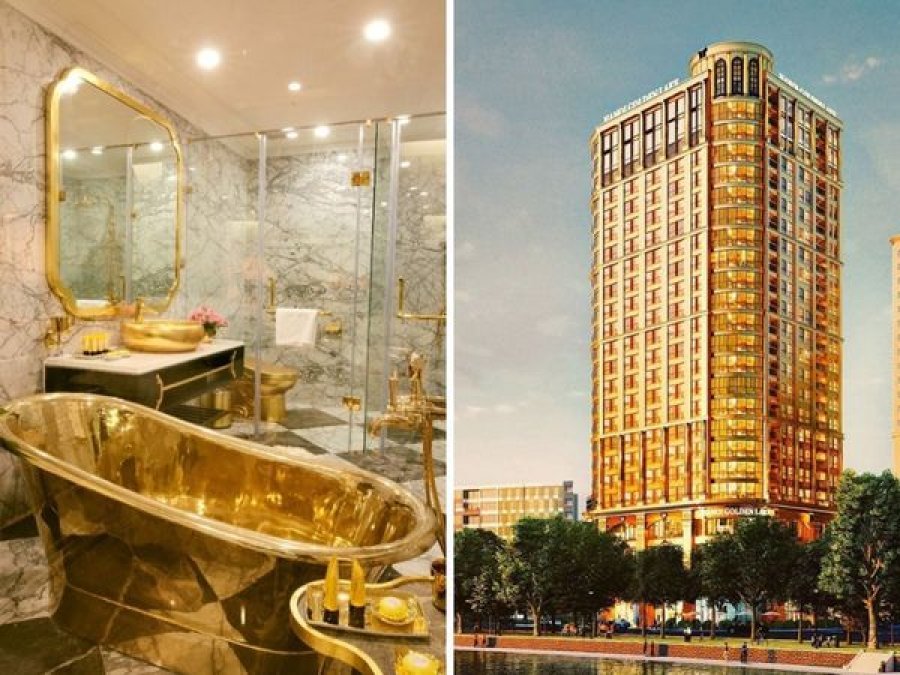 FOTO/ Hoteli i parë në botë, ku çdo gjë është prej ari