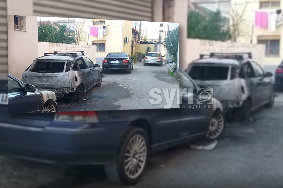 VIDEO - Edhe në Elbasan/ Digjen dy automjete në orët e para të mëngjesit