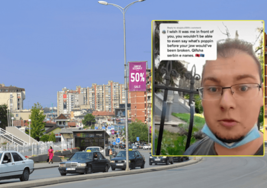 'Nëse të dëgjojmë duke folur shqip në Prishtinë do ta thyejmë nofullën', i riu serb lajmërohet midis kryeqytetit