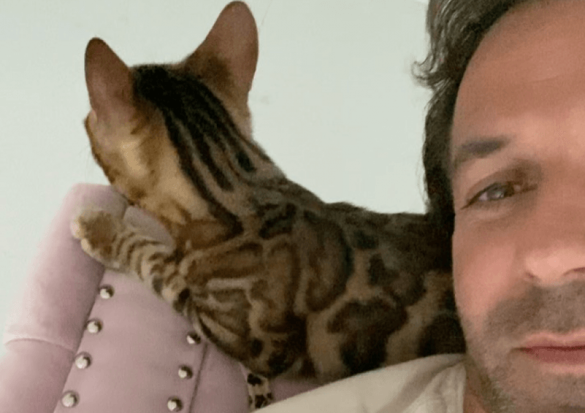 Po bën xhiron në rrjet puthja mes Del Pieros dhe maces së tij