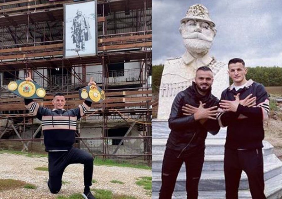 Haxhi Krasniqi bashkë me titujt e kampionit shkon për homazhe në Prekaz