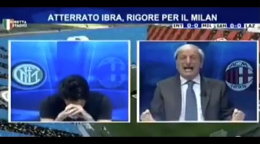 VIDEO/ Njihet si tifoz i Milanit, komentatori feston si i 'çmendur' golat e Ibra-s në derbi