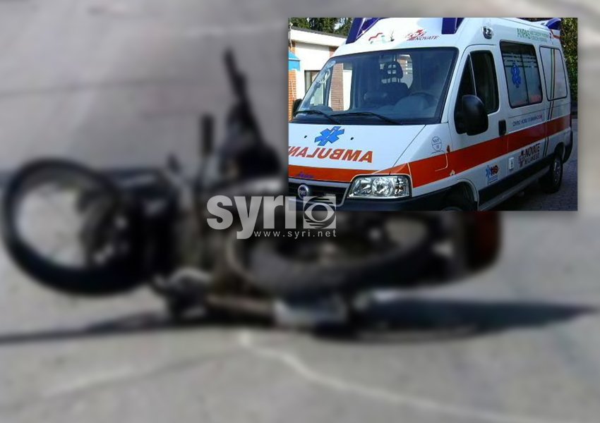 Motori përplas kalimtaren në Tiranë, në gjendje të rëndë në spital 
