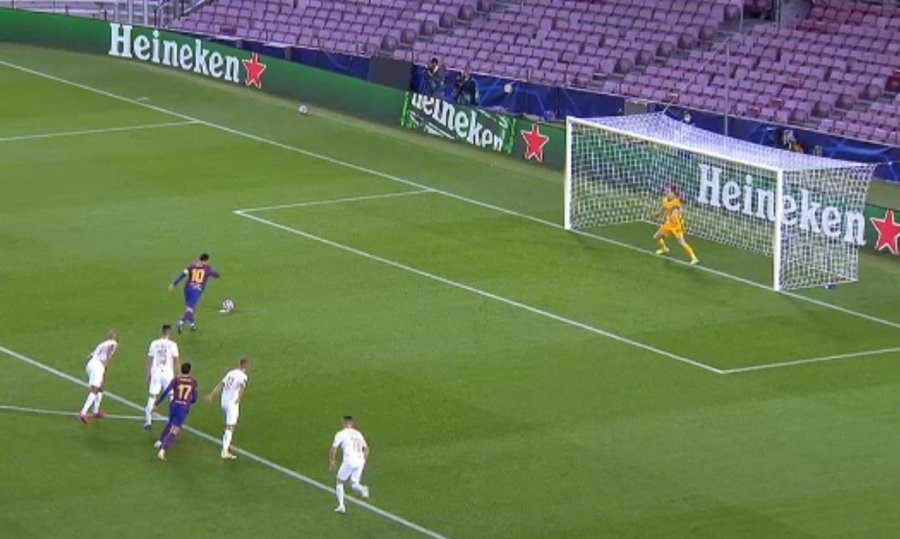 VIDEO/ Penallti për Barcelonën, shikoni çfarë bën Messi në Champions League!