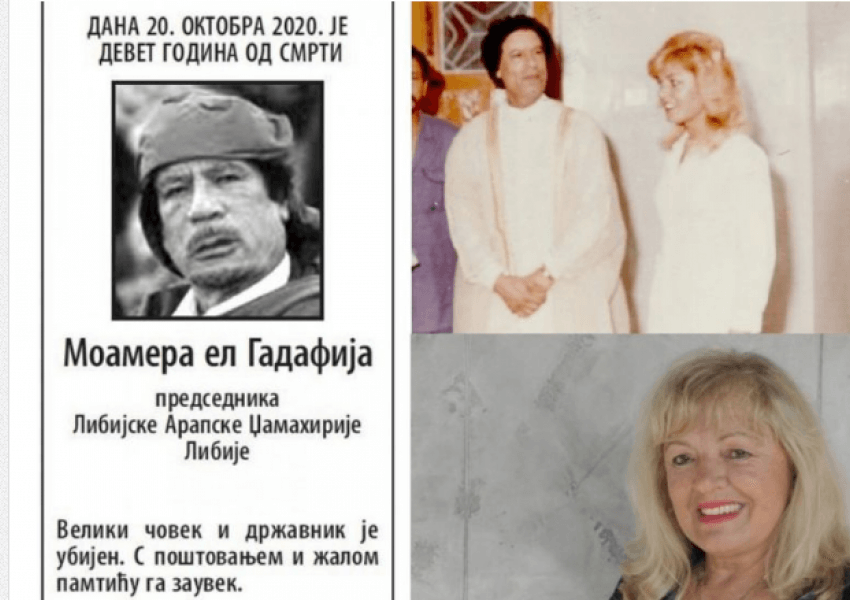 Serbja që e çon në qiell Gaddafin, madje i shërbeu edhe si infermiere