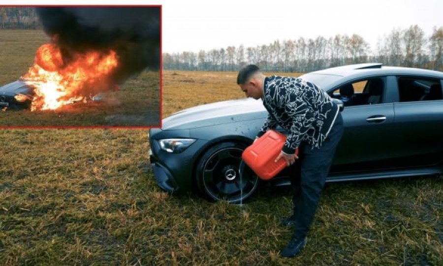 Njëzetvjeçari rus djeg makinën luksoze, arsyeja do t’ju habisë…