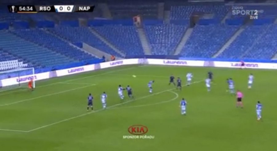 VIDEO/ Shënohet goli i parë në Real Sociedad - Napoli