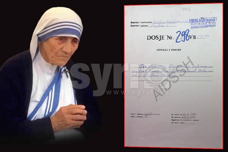 DOKUMENTI/ Si përshkruhej familja e Nënë Terezës në dosjet e Sigurimit të Shtetit