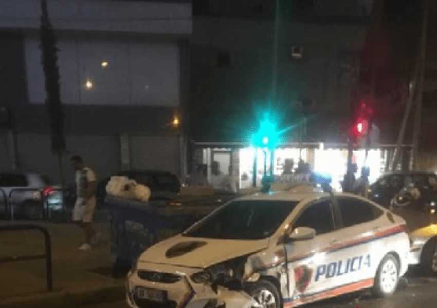Aksidenti në Tiranë/ Plagoset pasagjerja në mjetin e policisë