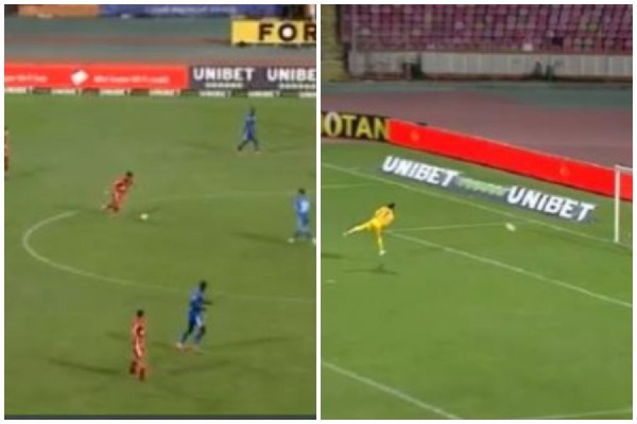 VIDEO/ E pabesueshmja! Futbollisti shënon gol të çmendur nga mesi i fushës