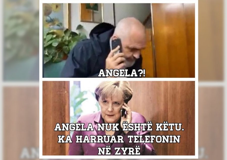 FOTO/ Ironia e rrjetit: Alo teze ... Angela ka harruar telefonin në zyrë