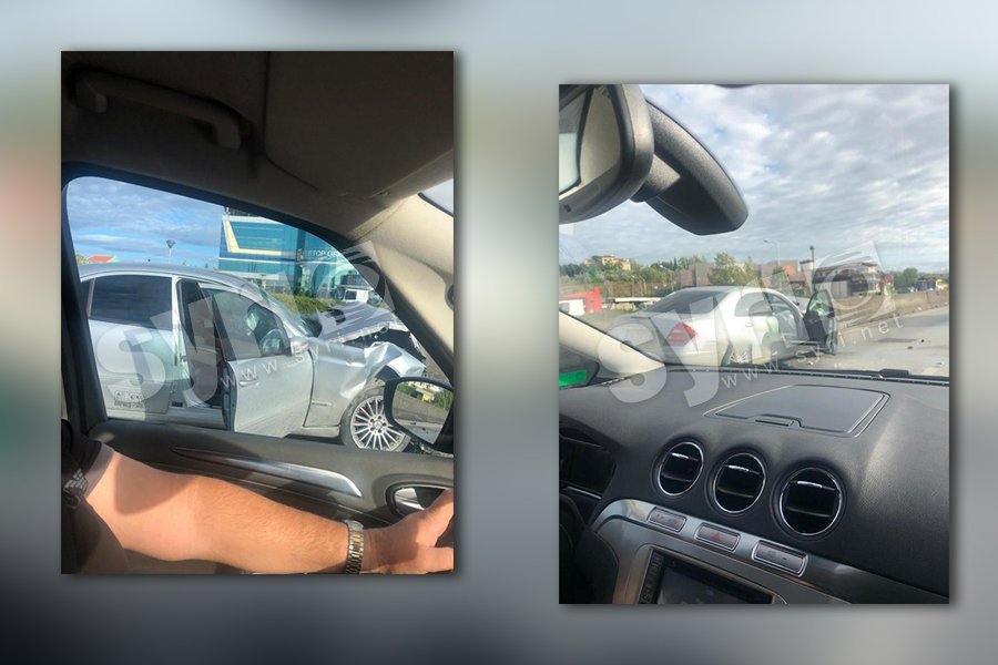 Aksident me të plagosur në autostradën Tiranë - Durrës, një Benz përplaset me furgonin e pasagjerëve