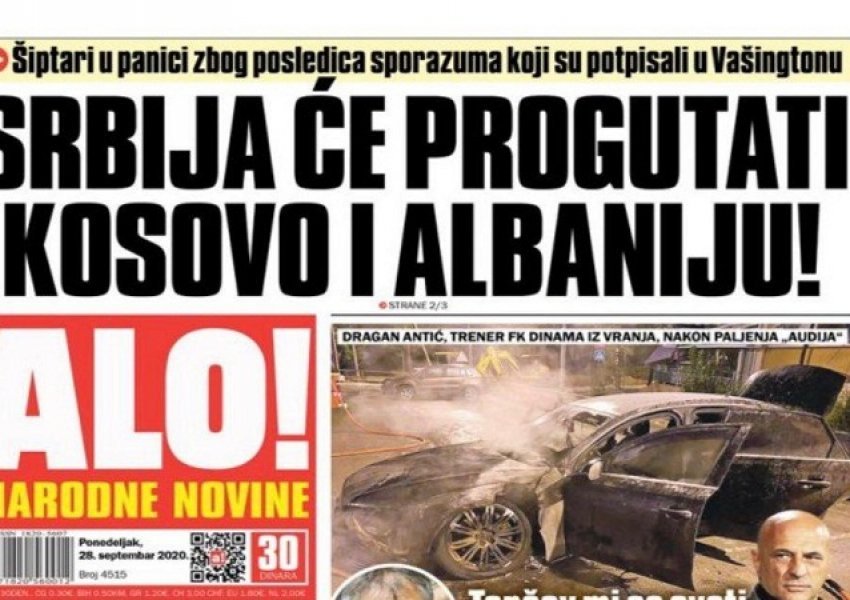 Çmendet media e Beogradit: “Serbia do të përpijë Kosovën dhe Shqipërinë”