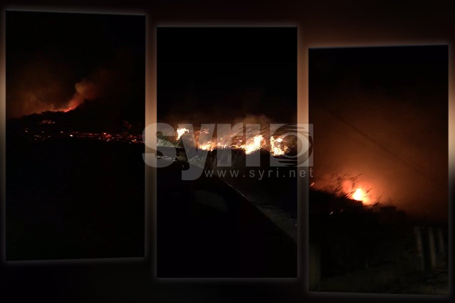VIDEO/ Zjarr i madh gjatë natës në Zvërnec