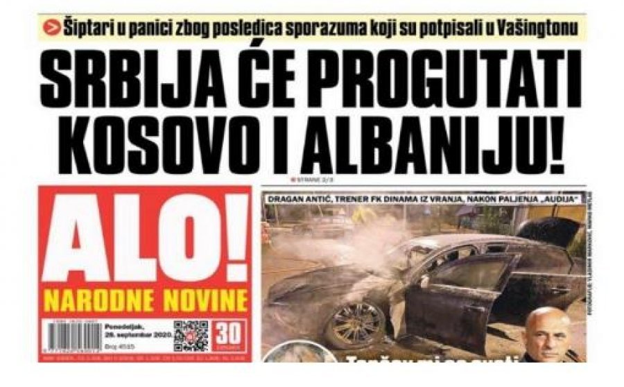 Çmendet media e Beogradit: 'Serbia, do të përpijë Kosovën dhe Shqipërinë!'