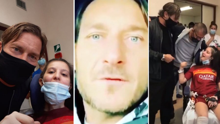 VIDEO/ U zgjua nga koma pasi i dëgjoi zërin, Totti takim emocionues me vajzën e aksidentuar