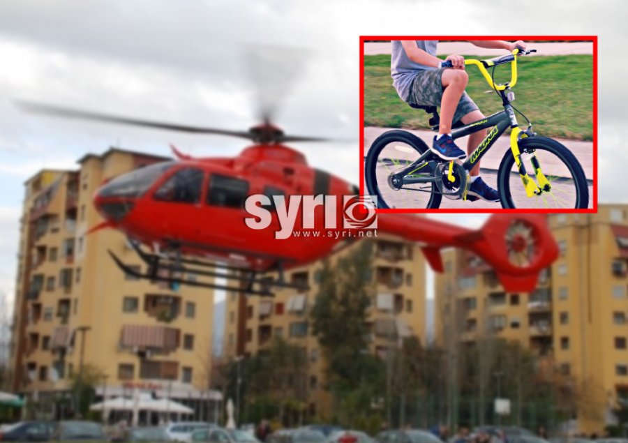 Fëmija rrëzohet me biçikletë, sillet me helikopter në Tiranë