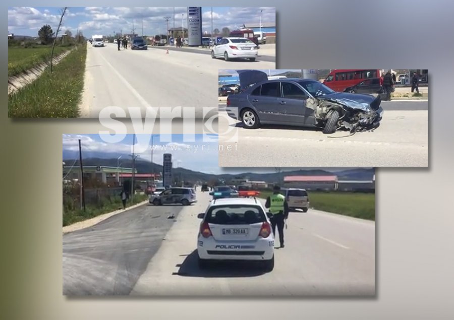 VIDEO/ Makinat përplasen në Berat, plagosen rëndë dy drejtuesit e automjeteve