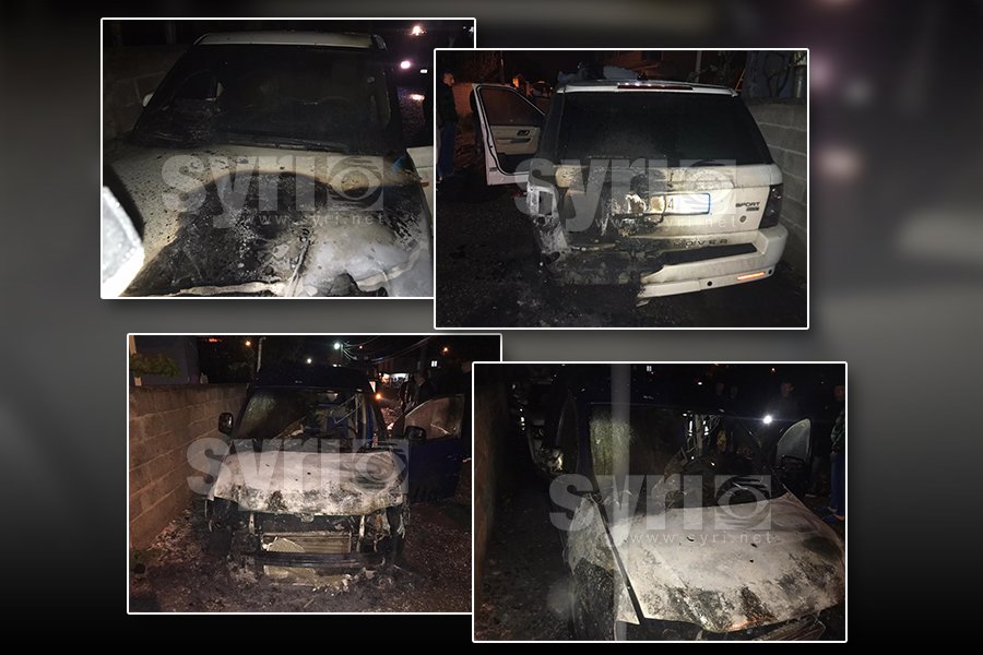 EMRI- FOTO/ Digjen makinat në Elbasan, dy persona me kapuç hodhën benzinë dhe…