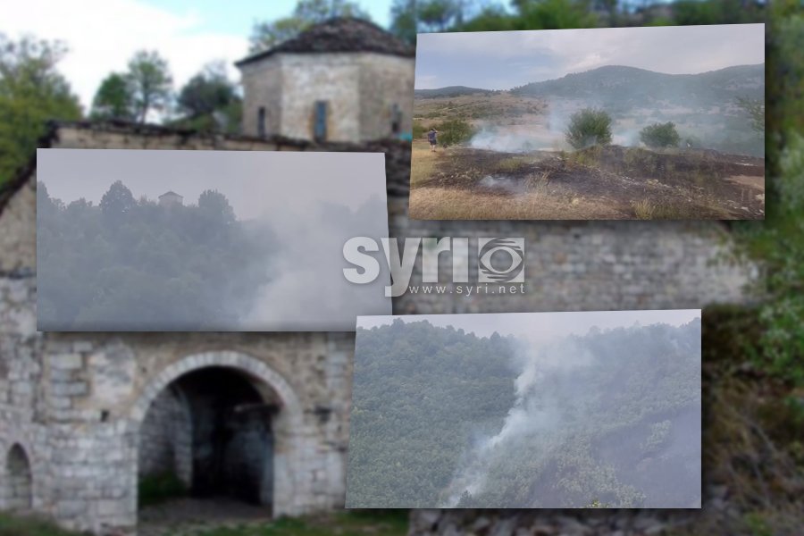 VIDEO/ Zjarri përfshin pyjet në Vithkuq, rrezikohet Manastiri i Shën Pjetrit