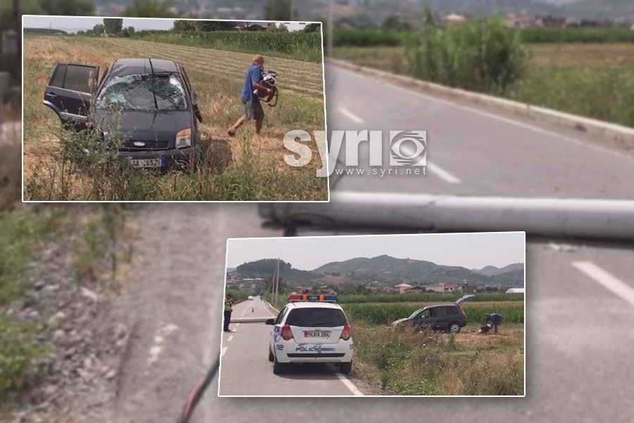 VIDEO/ Detaje të rënda, shoferja u përplas me shtyllën, vdiq djali i saj
