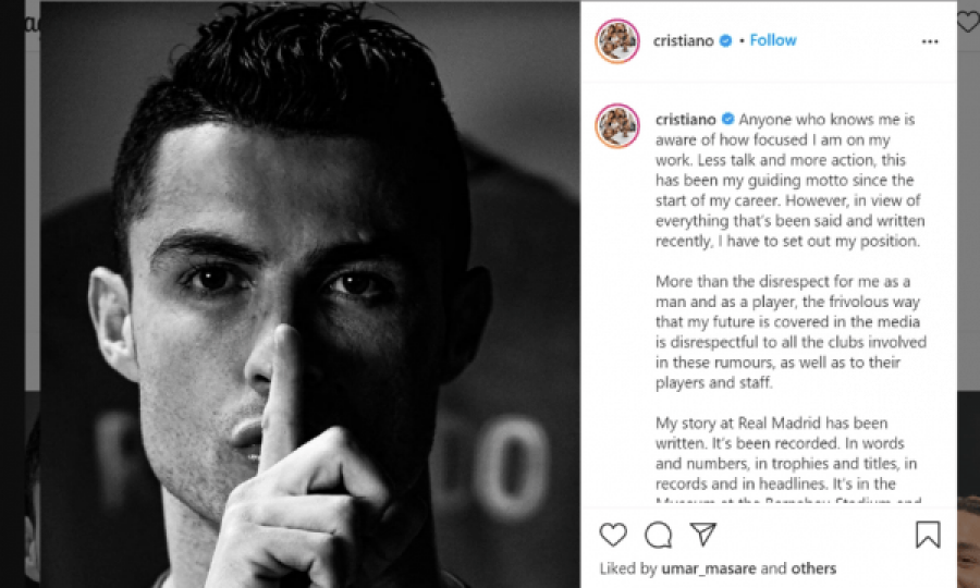 Ronaldo thyen heshtjen pas thashethemeve për transferin e tij